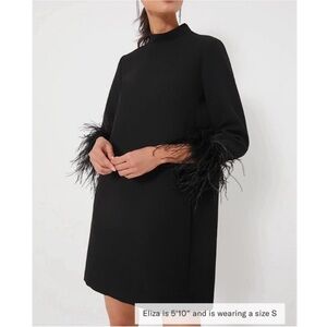 Tuckernuck Black Feather Cuff Dress